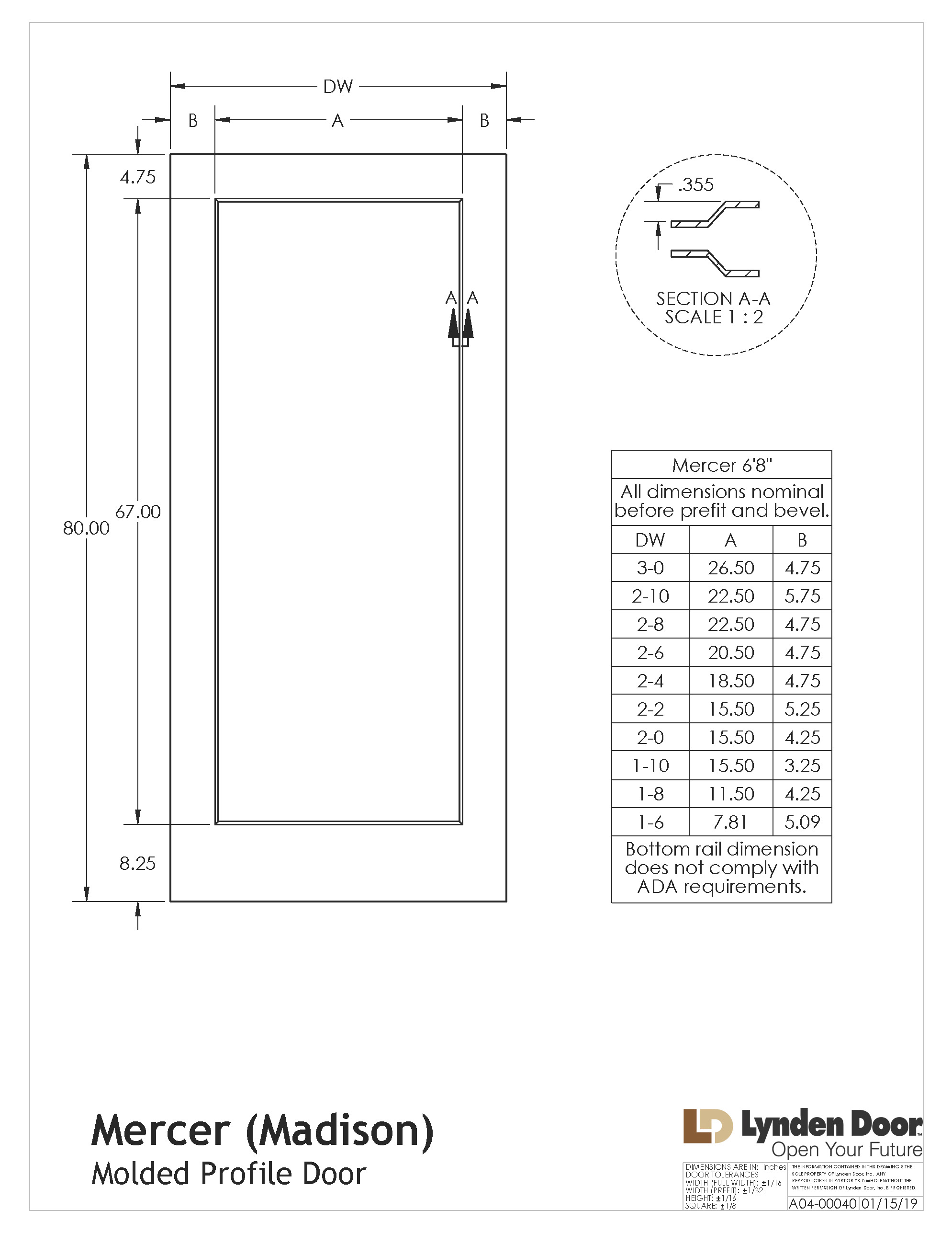 Lynden Door Elevation Drawings Page 02 Us Alliance Door Products Lynden Door Elevation Drawings Page 02 Us Alliance Door Products
